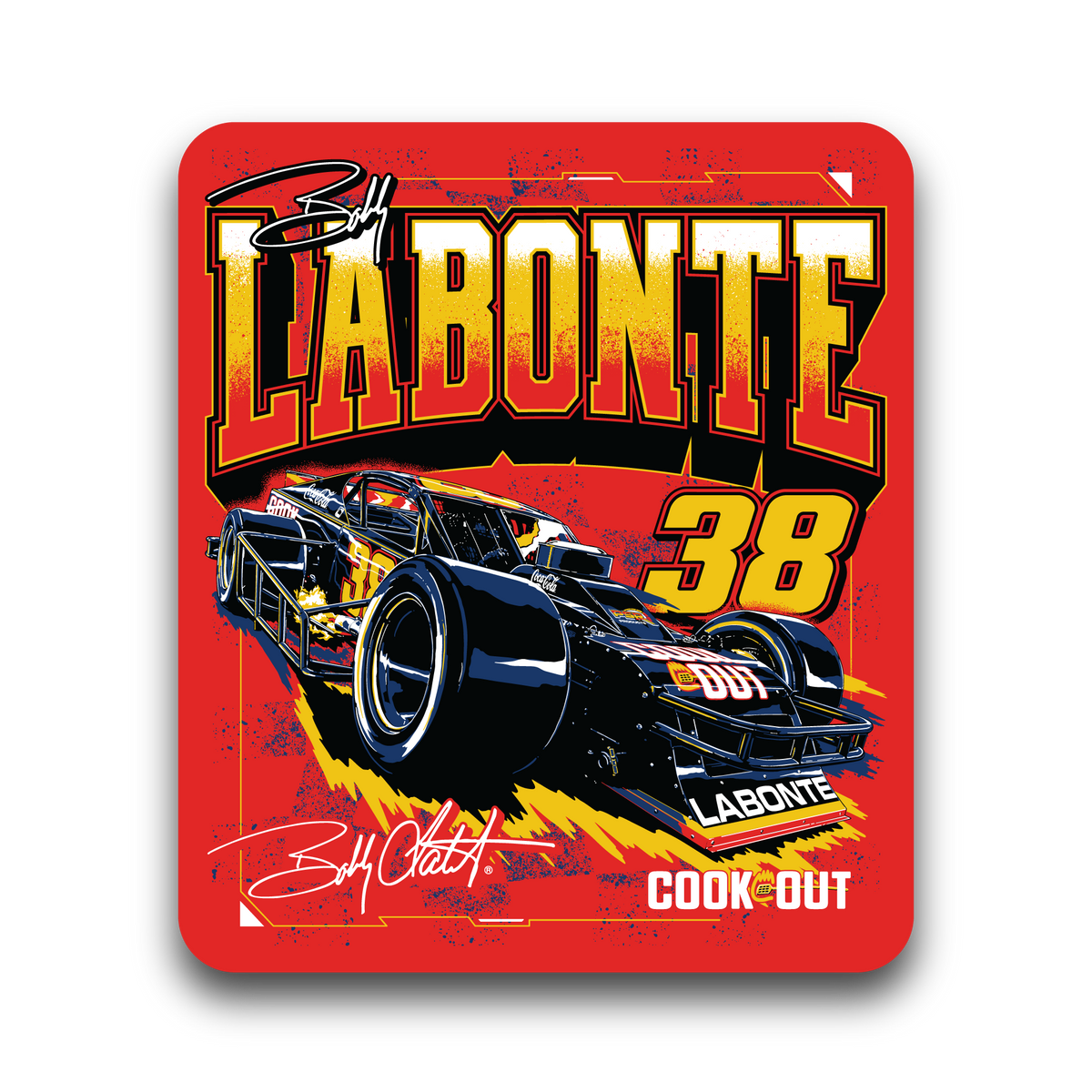2026 Cook Out No.38 Modified Sticker – Shop Bobby Labonte